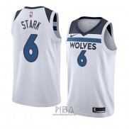 Camiseta Minnesota Timberwolves Jonathan Stark NO 6 Association 2018 Blanco