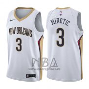 Camiseta New Orleans Pelicans Nikola Mirotic NO 3 Association 2017-18 Blanco