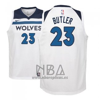 Camiseta Nino Minnesota Timberwolves Jimmy Butler NO 23 2017-18 Blanco