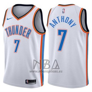 Camiseta Oklahoma City Thunder Carmelo Anthony NO 7 2017-18 Blanco