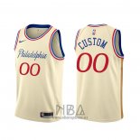 Camiseta Philadelphia 76ers Personalizada Ciudad Crema