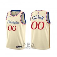 Camiseta Philadelphia 76ers Personalizada Ciudad Crema