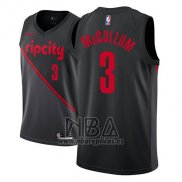 Camiseta Portland Trail Blazers C.j. McCollum NO 3 Ciudad 2018-19 Negro