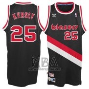 Camiseta Portland Trail Blazers Jerome Kersey NO 25 Retro Negro