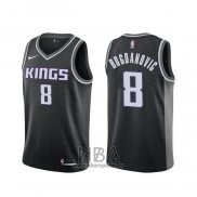 Camiseta Sacramento Kings Bogdan Bogdanovic NO 8 Statement Negro