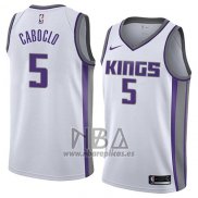 Camiseta Sacramento Kings Bruno Caboclo NO 5 Association 2018 Blanco