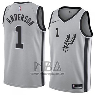 Camiseta San Antonio Spurs Kyle Anderson NO 1 Statement 2018 Gris