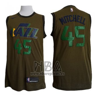 Camiseta Utah Jazz Donovan Mitchell NO 45 Nike Verde