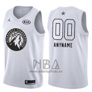 Camiseta All Star 2018 Minnesota Timberwolves Nike Personalizada Blanco