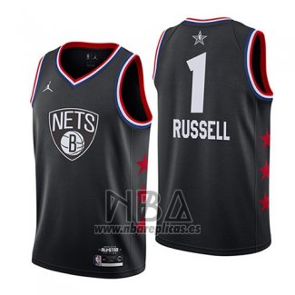 Camiseta All Star 2019 Brooklyn Nets Dangelo Russell NO 1 Negro