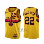 Camiseta Atlanta Hawks Cam Reddish NO 22 Ciudad 2021-22 Amarillo