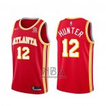 Camiseta Atlanta Hawks De'Andre Hunter NO 12 Icon 2020-21 Rojo