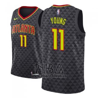 Camiseta Atlanta Hawks Trae Young NO 11 Icon 2018 Negro