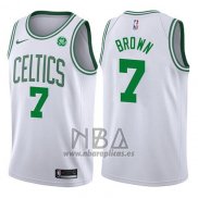 Camiseta Boston Celtics Jaylen Brown NO 7 2017-18 Blanco