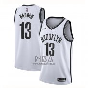 Camiseta Brooklyn Nets James Hardenl NO 13 Association 2020 Blanco