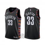 Camiseta Brooklyn Nets Nicolas Claxton NO 33 Ciudad 2019-20 Negro