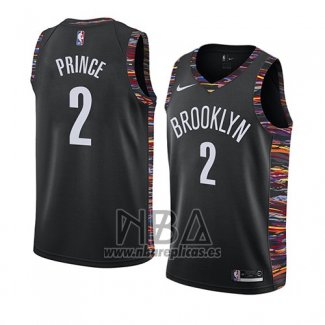 Camiseta Brooklyn Nets Taurean Prince NO 2 Ciudad 2019 Negro