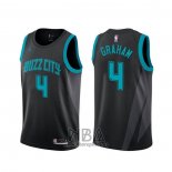 Camiseta Charlotte Hornets Devonte' Graham NO 4 Ciudad Negro