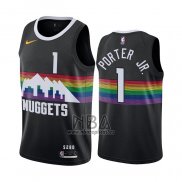 Camiseta Denver Nuggets Michael Porter JR. NO 1 Ciudad Negro