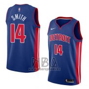 Camiseta Detroit Pistons Ish Smith NO 14 Icon 2018 Azul