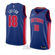 Camiseta Detroit Pistons Zach Lofton NO 18 Icon 2018 Azul