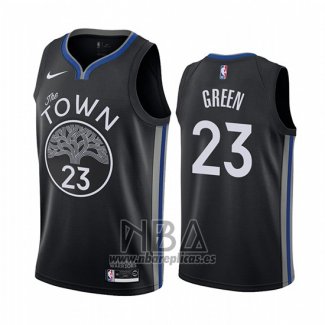 Camiseta Golden State Warriors Draymond Green NO 23 Ciudad Negro