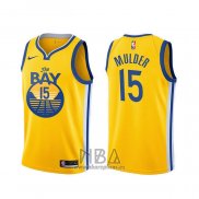 Camiseta Golden State Warriors Mychal Mulder NO 15 Statement Amarillo