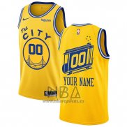 Camiseta Golden State Warriors Personalizada Hardwood Classics 2019-20 Oro