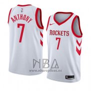 Camiseta Houston Rockets Carmelo Anthony NO 7 Association 2018 Blanco