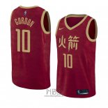 Camiseta Houston Rockets Eric Gordon NO 10 Ciudad 2018-19 Rojo