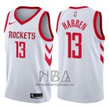 Camiseta Houston Rockets James Harden NO 13 2017-18 Blanco