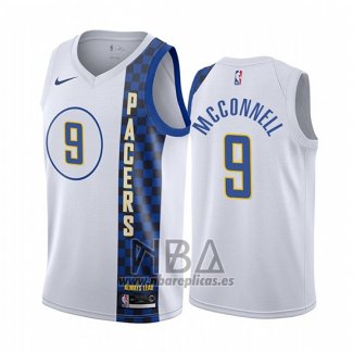 Camiseta Indiana Pacers T.j. Mcconnell NO 9 Ciudad Blanco