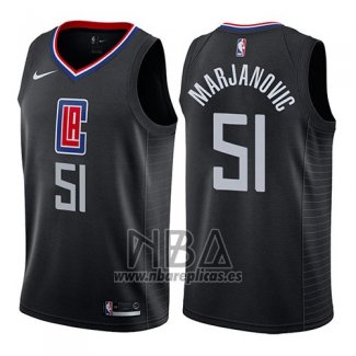 Camiseta Los Angeles Clippers Boban Marjanovic NO 51 Statement 2019 Negro