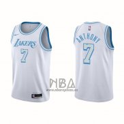 Camiseta Los Angeles Lakers Carmelo Anthony NO 7 Ciudad 2020-21 Blanco