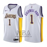 Camiseta Los Angeles Lakers Kentavious Caldwell-Pope NO 1 Association 2017-18 Blanco