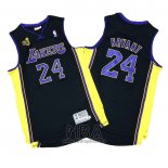 Camiseta Los Angeles Lakers Kobe Bryant NO 24 2009-10 Finals Negro