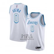 Camiseta Los Angeles Lakers Kyle Kuzma NO 0 Ciudad 2020-21 Blanco