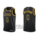 Camiseta Los Angeles Lakers Russell Westbrook NO 0 Mamba 2021-22 Negro