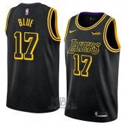 Camiseta Los Angeles Lakers Vander Blue NO 17 Ciudad 2018 Negro