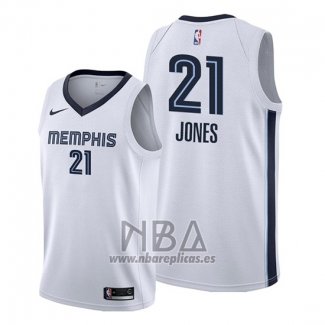 Camiseta Memphis Grizzlies Tyus Jones NO 21 Association Blanco