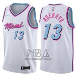 Camiseta Miami Heat Bam Adebayo NO 13 Ciudad 2017-18 Blanco