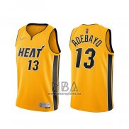 Camiseta Miami Heat Bam Adebayo NO 13 Earned 2020-21 Oro