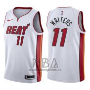 Camiseta Miami Heat Dion Waiters NO 11 Association 2017-18 Blanco