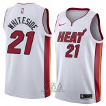 Camiseta Miami Heat Hassan Whiteside NO 21 Association 2018 Blanco