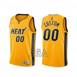 Camiseta Miami Heat Personalizada Earned 2020-21 Oro