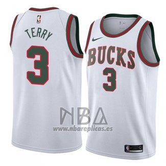 Camiseta Milwaukee Bucks Jason Terry NO 3 Classic 2018 Blanco