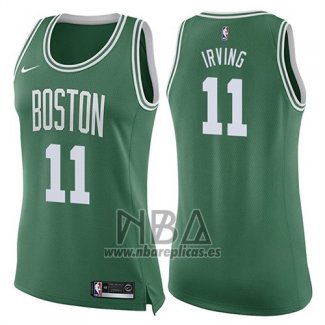 Camiseta Mujer Boston Celtics Kyrie Irving NO 11 Icon 2017-18 Verde