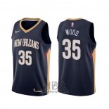 Camiseta New Orleans Pelicans Christian Wood NO 35 Icon Azul