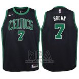 Camiseta Nino Boston Celtics Jaylen Brown NO 7 Statement 2017-18 Negro