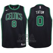 Camiseta Nino Boston Celtics Jayson Tatum NO 0 2017-18 Negro